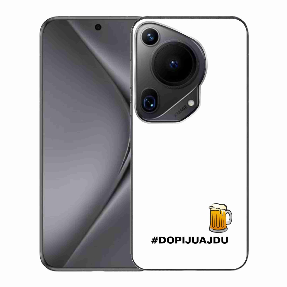 Gelový kryt mmCase na Huawei Pura 70 Ultra - pivní motiv 1 bílé pozadí