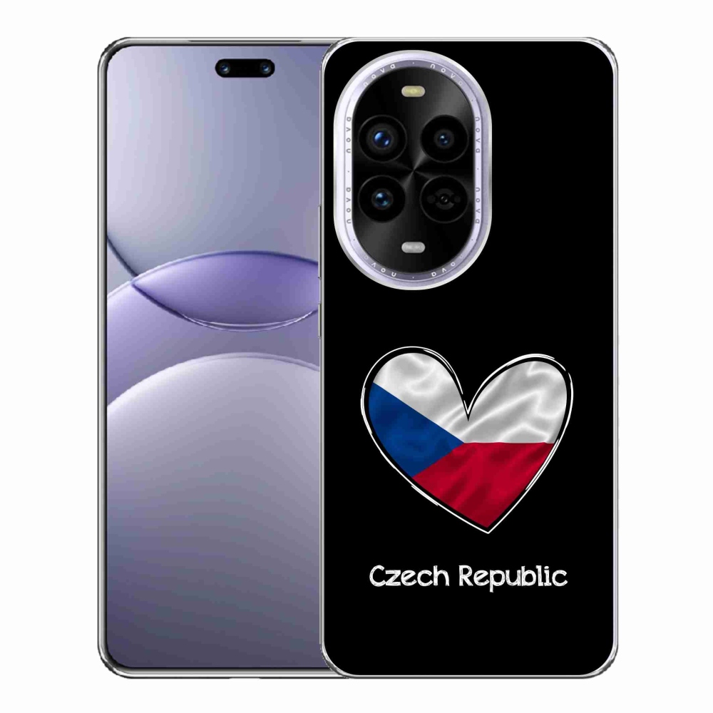 Gelový kryt mmCase na Huawei Nova 13 Pro 5G - vlajka srdce černé pozadí