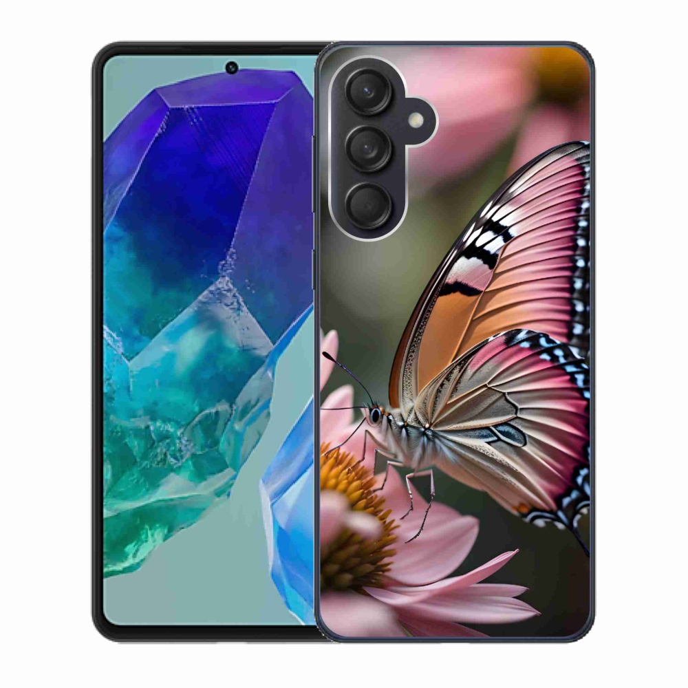 Gelový kryt mmCase na Samsung Galaxy M55 5G - barevný motýl