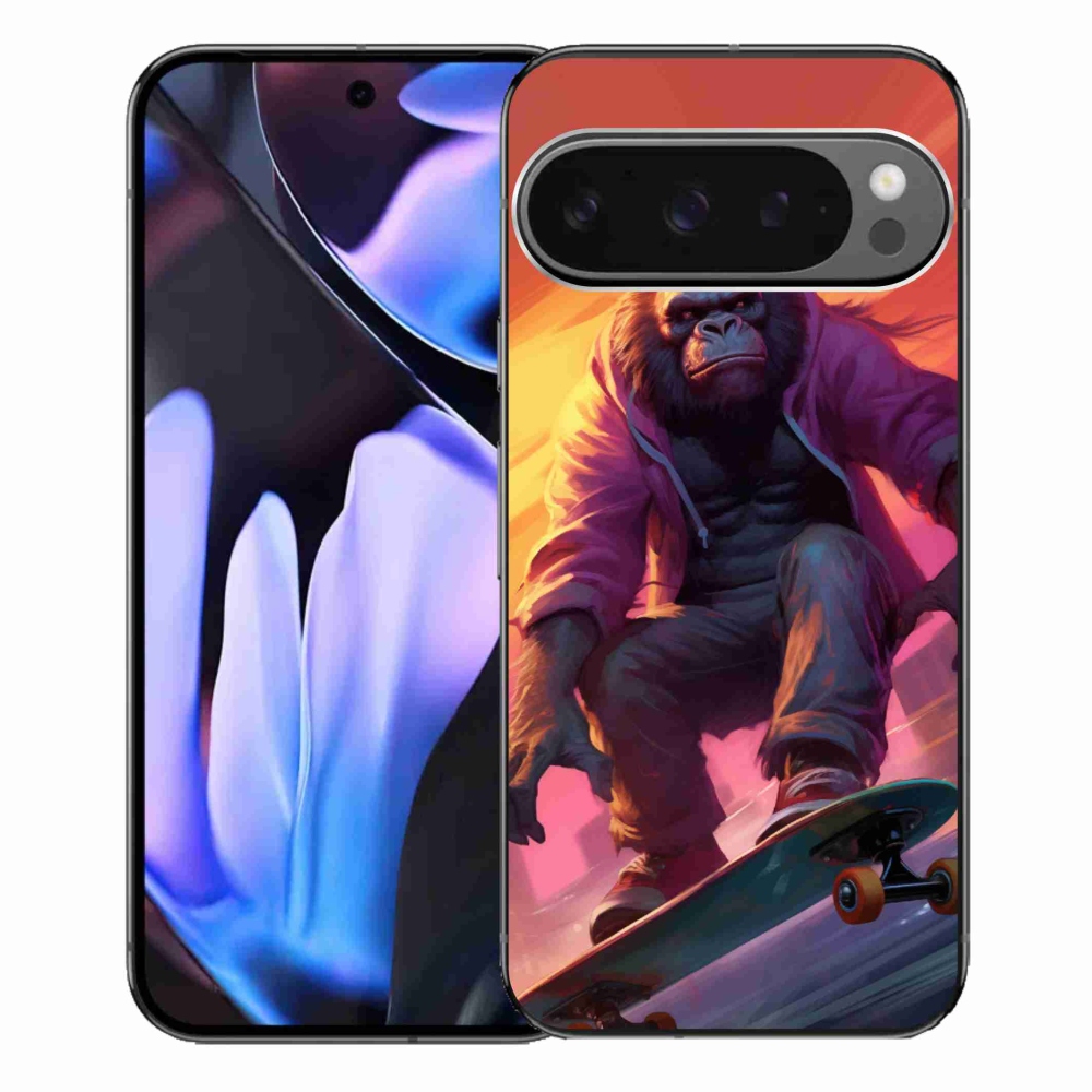 Gelový kryt mmCase na Google Pixel 9 Pro XL - gorila na skateboardu