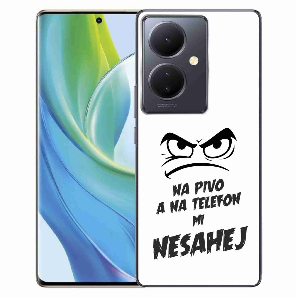 Gelový kryt mmCase na Vivo V29 Lite 5G - pivní motiv 2 bílé pozadí