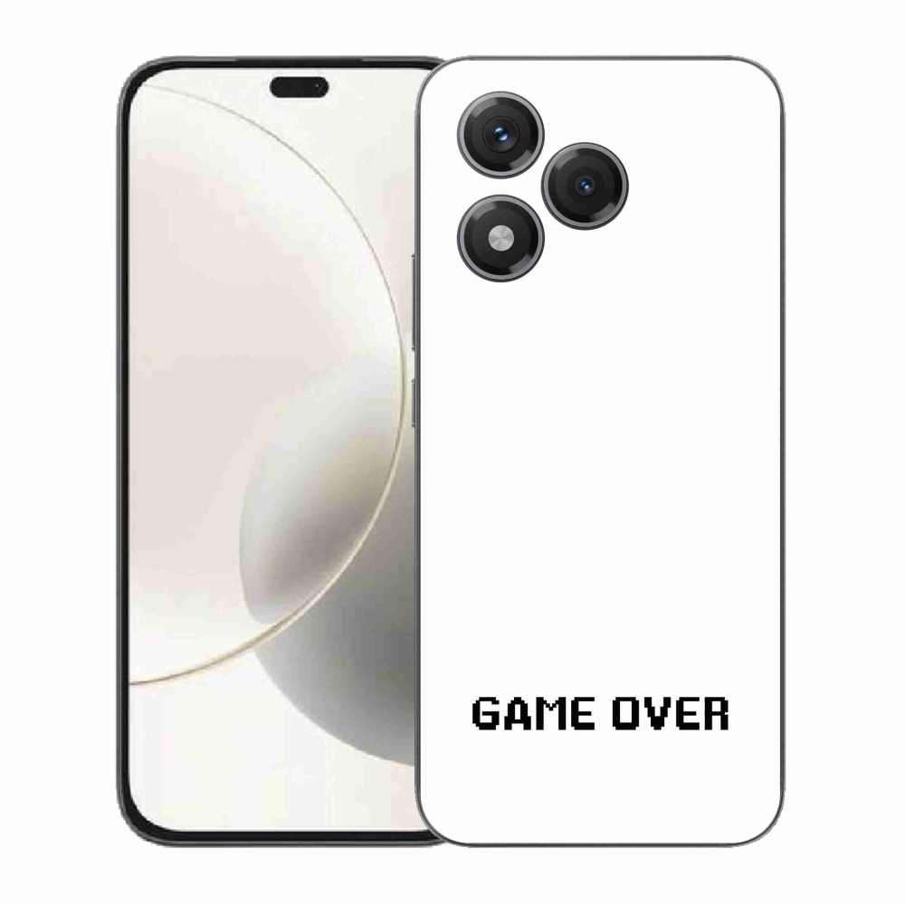 Gelový kryt mmCase na Honor 400 Lite - game over bílé pozadí