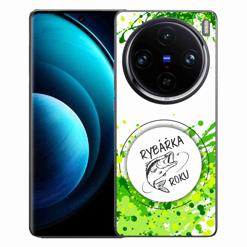 Gelový kryt mmCase na Vivo X100 Pro 5G - rybářka roku bílé pozadí