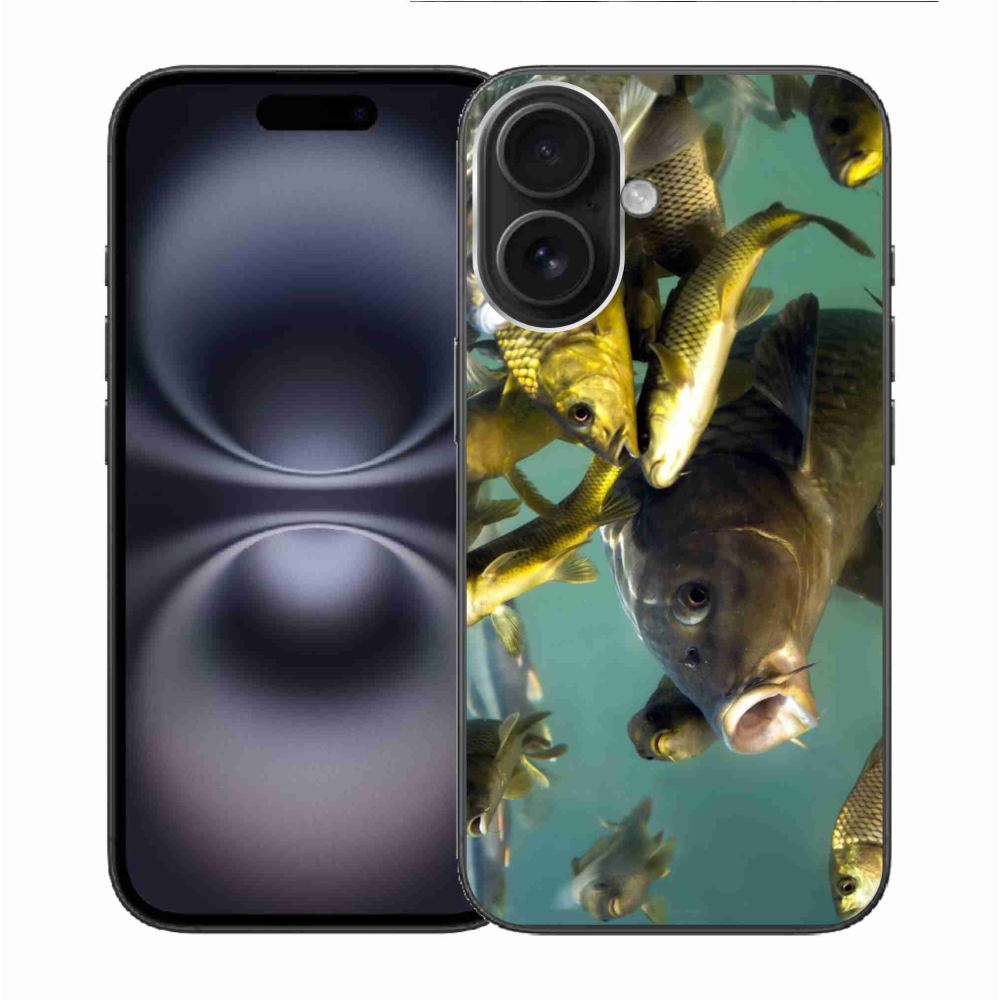 Gelový obal mmCase na iPhone 16 - hejno ryb