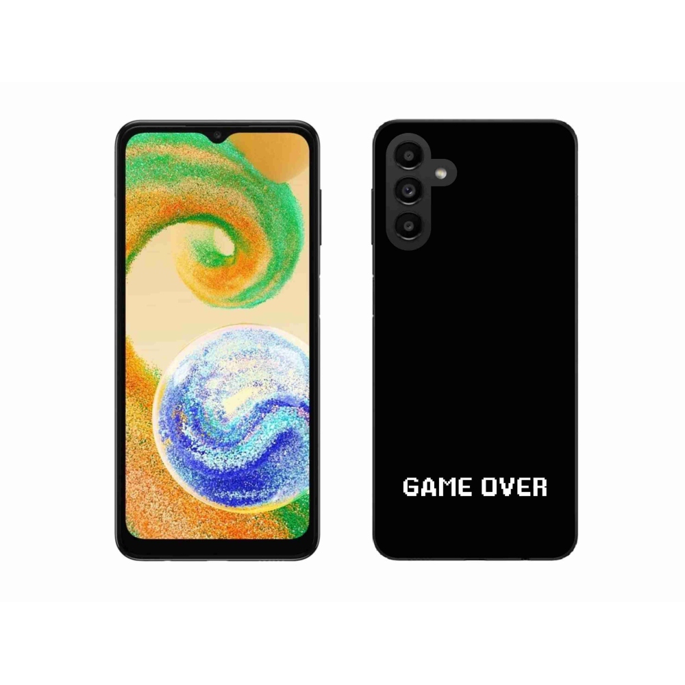 Gelový kryt mmCase na Samsung Galaxy A04s (164.7x76.7x9.1mm) - game over černé pozadí