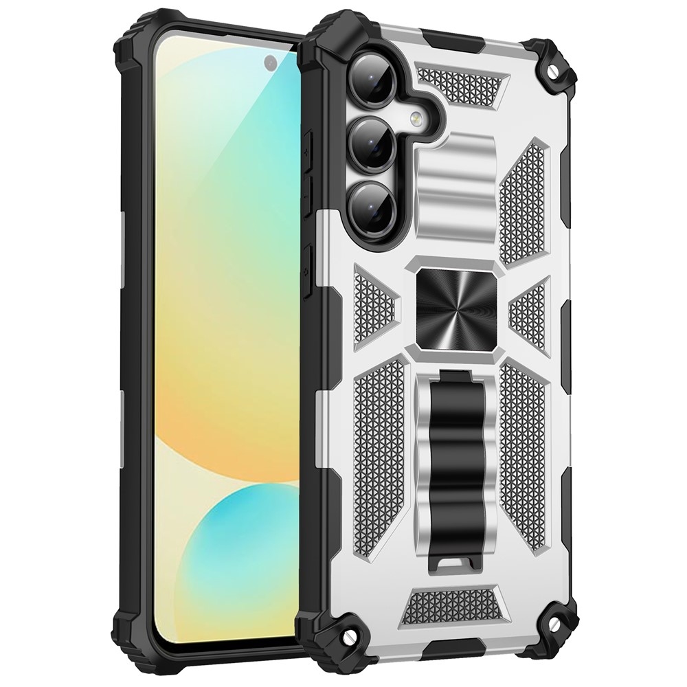 Shock odolný hybridní kryt na Samsung Galaxy A17 5G/A26 5G - stříbrný