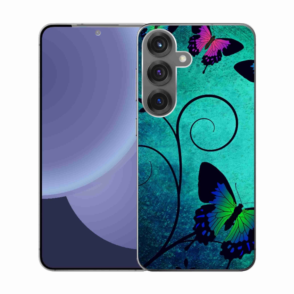 Gelový kryt mmCase na Samsung Galaxy S25 - barevní motýli
