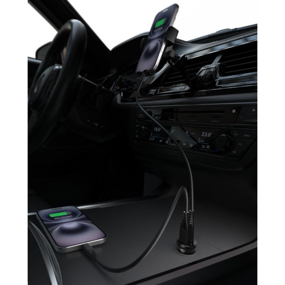 iPEAX Autonabíječka CL-02, 4,8 A, 2x USB-A - černá