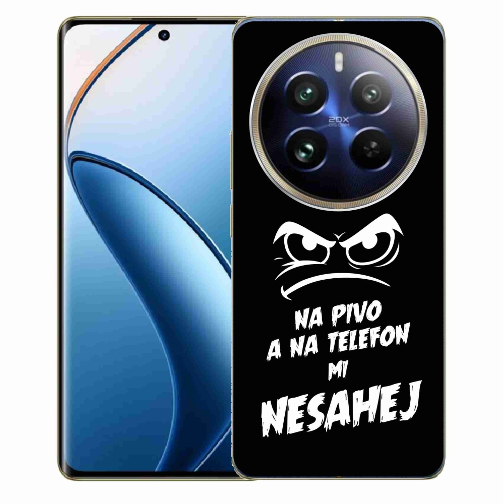 Gelový kryt mmCase na Realme 12 Pro 5G/12 Pro+ 5G - pivní motiv 2 černé pozadí