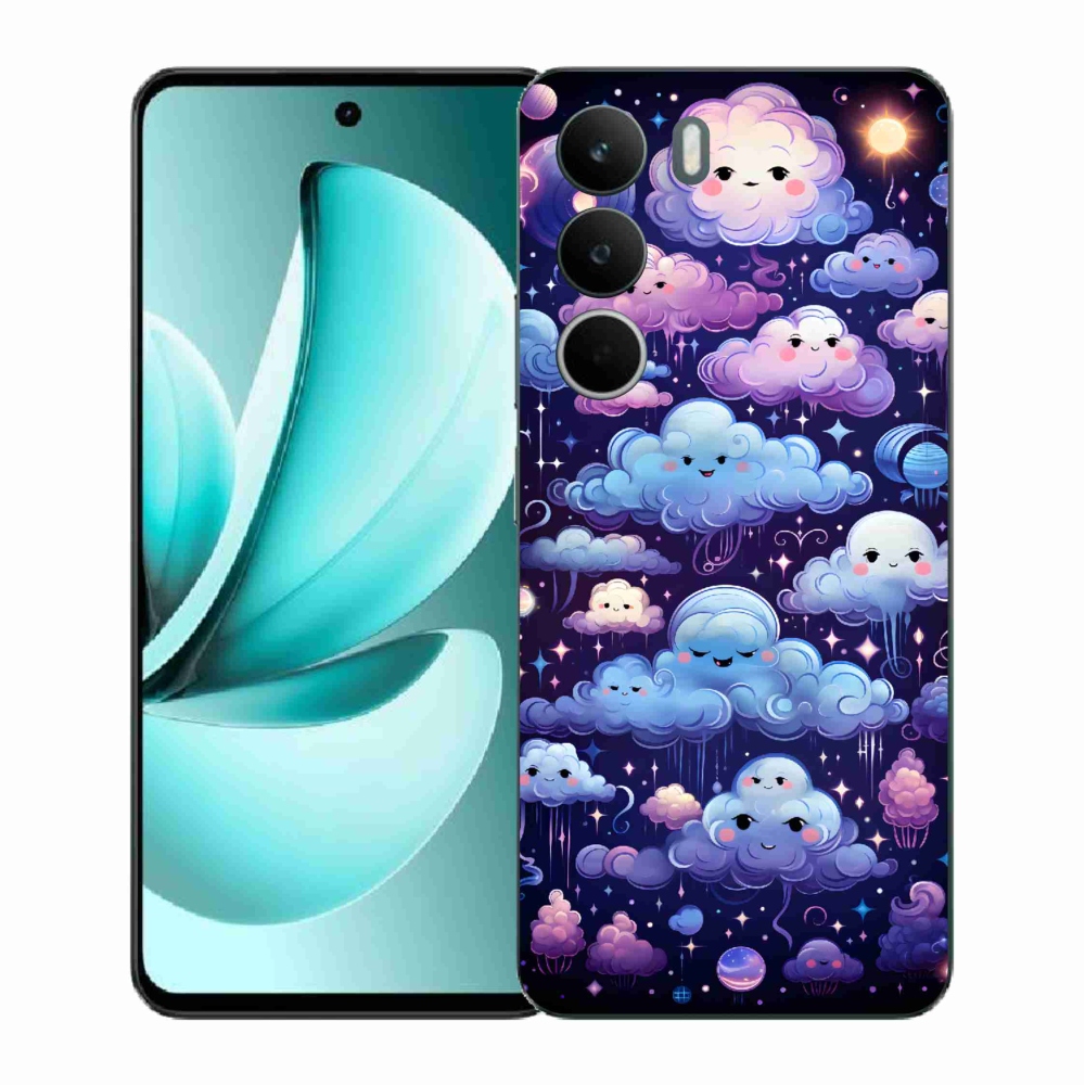 Gelový kryt mmCase na Realme C71 - mráčky