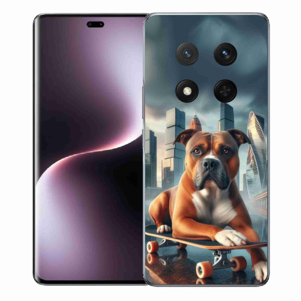 Gelový kryt mmCase na Honor Magic 7 Lite 5G - pes na skateboardu