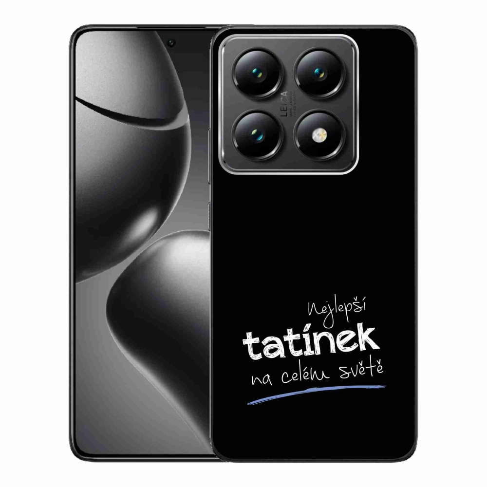 Gelový kryt mmCase na Xiaomi 14T Pro - nejlepší tatínek 4 černé pozadí
