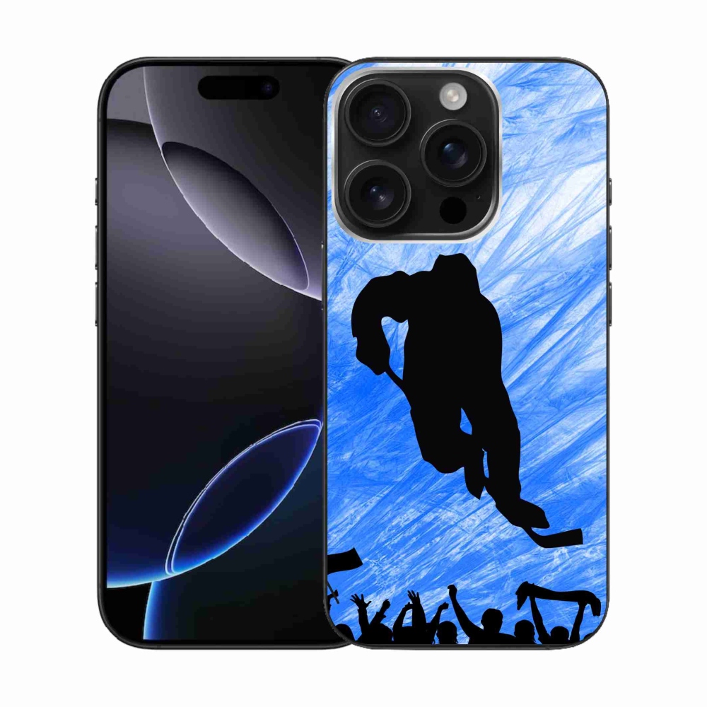 Gelový kryt mmCase na iPhone 16 Pro - hokejový hráč