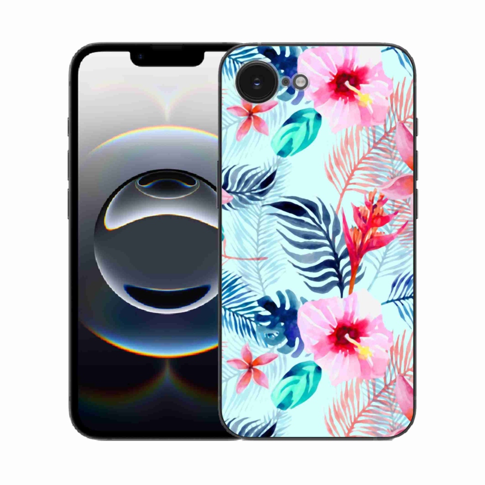 Gelový kryt mmCase na iPhone 16e - květiny