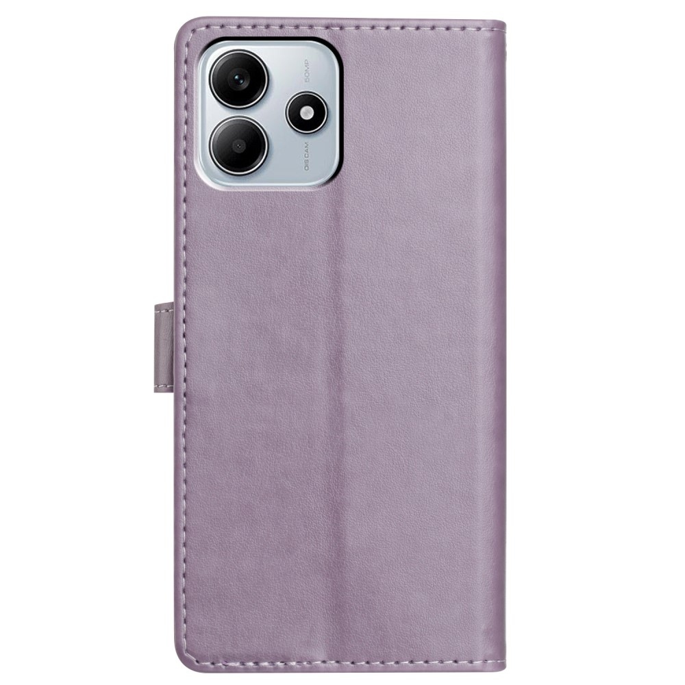 Clots knížkové pouzdro na Xiaomi Redmi Note 14 5G - fialové