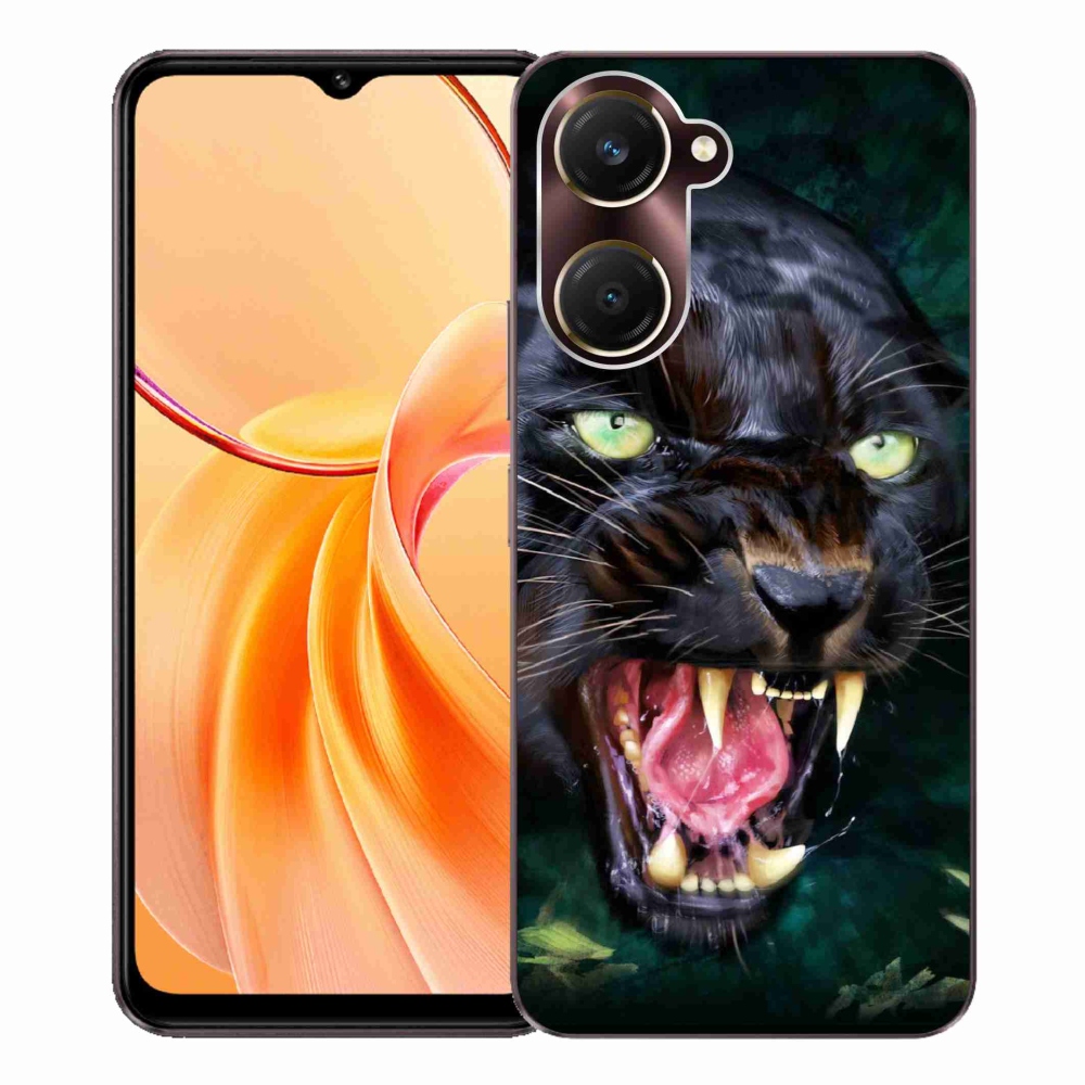 Gelový kryt mmCase na Vivo Y28s 5G - rozzuřený černý panter