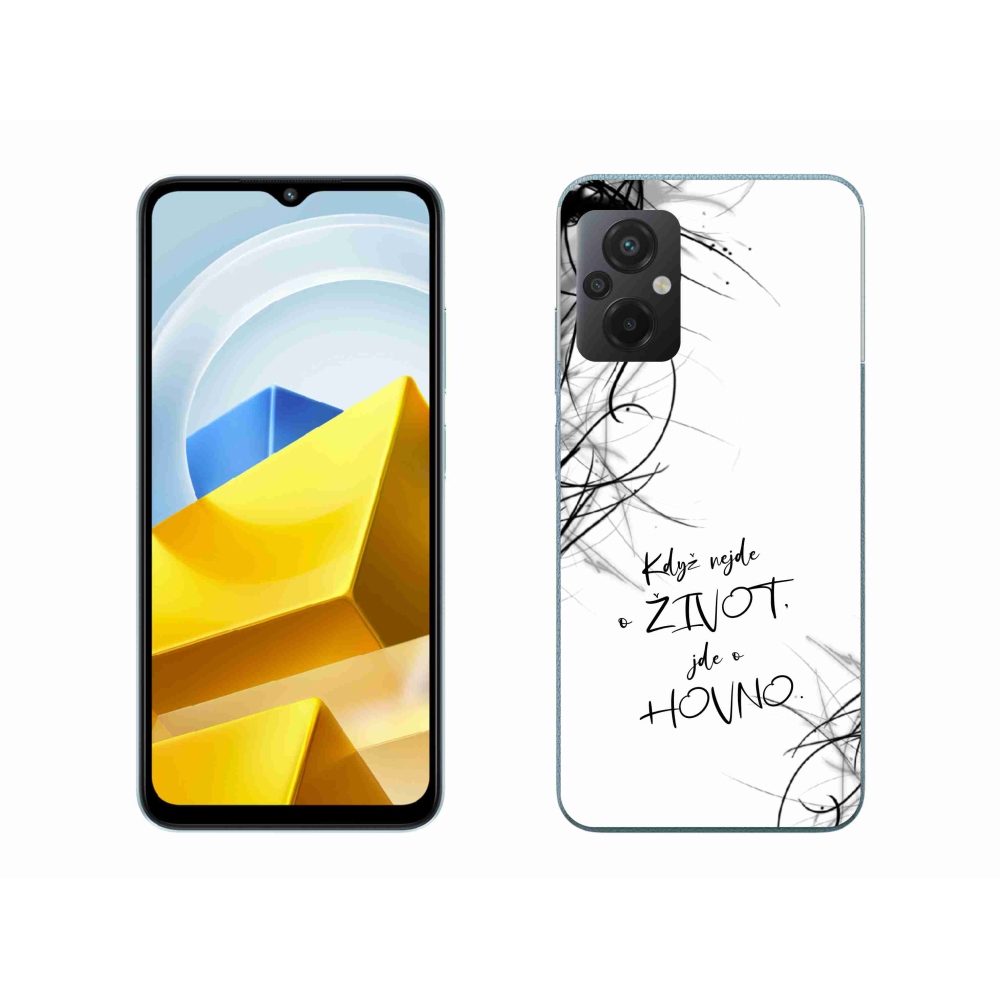 Gelový kryt mmCase na Xiaomi Poco M5 4G - vtipný text 16 bílé pozadí