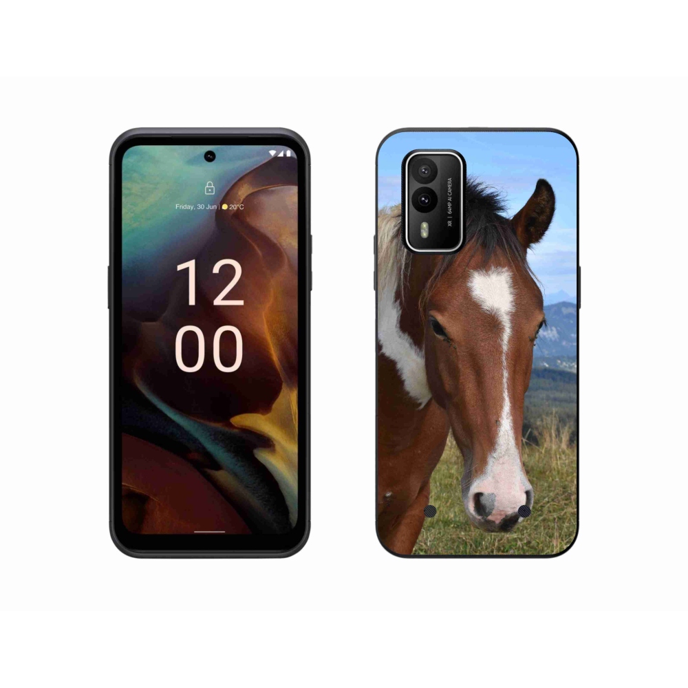 Gelový obal mmCase na Nokia XR21 - hnědý kůň