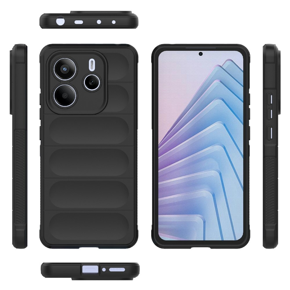 Rugg odolný gelový obal na Xiaomi Redmi Note 14 5G - černý