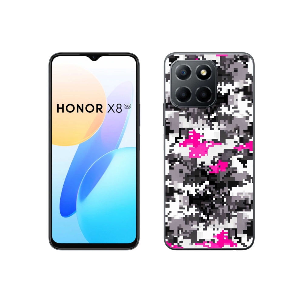 Gelový kryt mmCase na Honor X8 5G/70 Lite 5G - maskáčový vzor 4