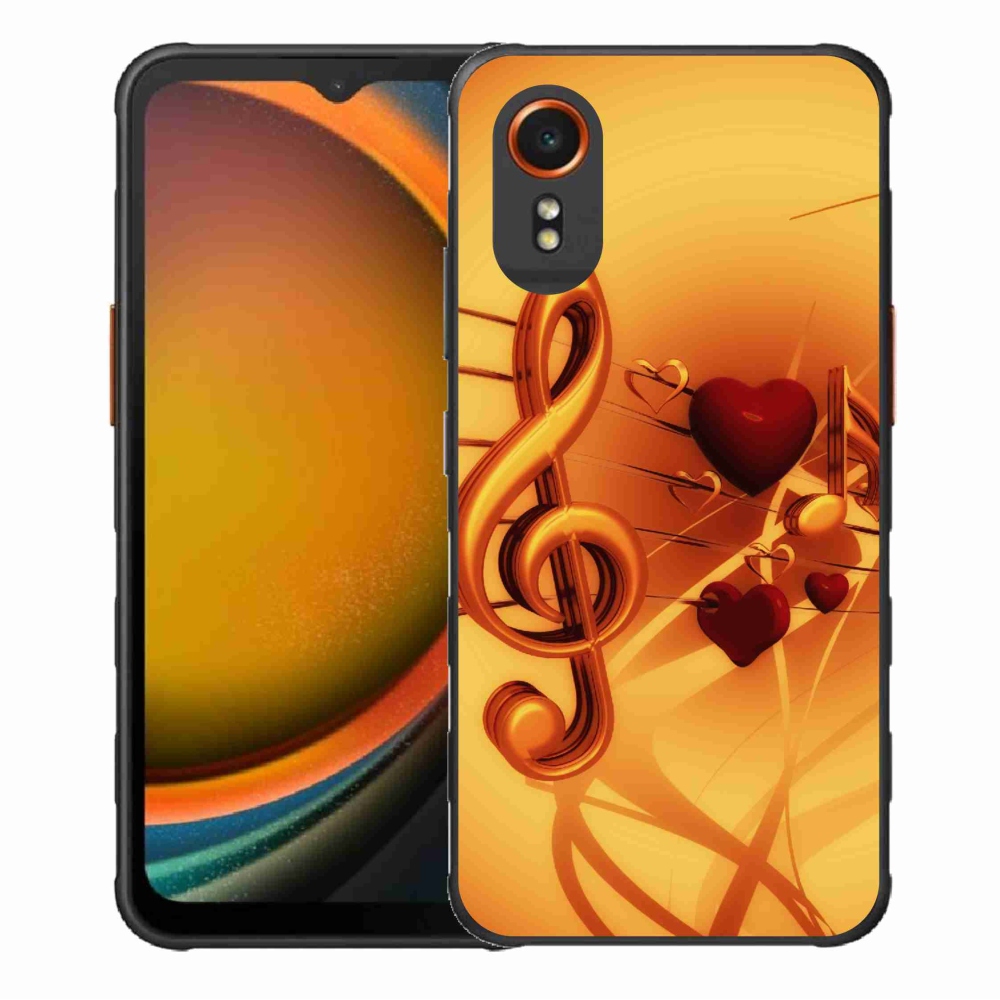 Gelový kryt mmCase na Samsung Galaxy Xcover 7 - noty