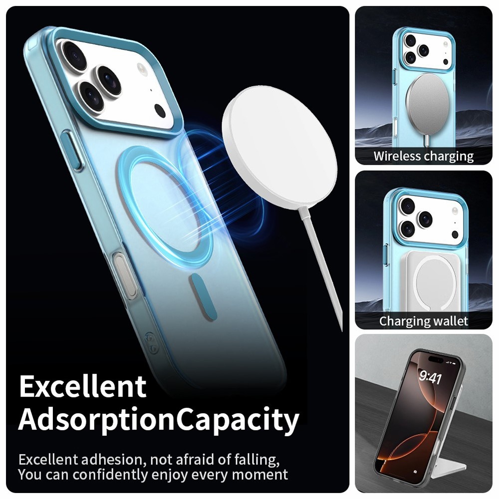Candy gelový obal s MagSafe na iPhone 17 Pro - modrý