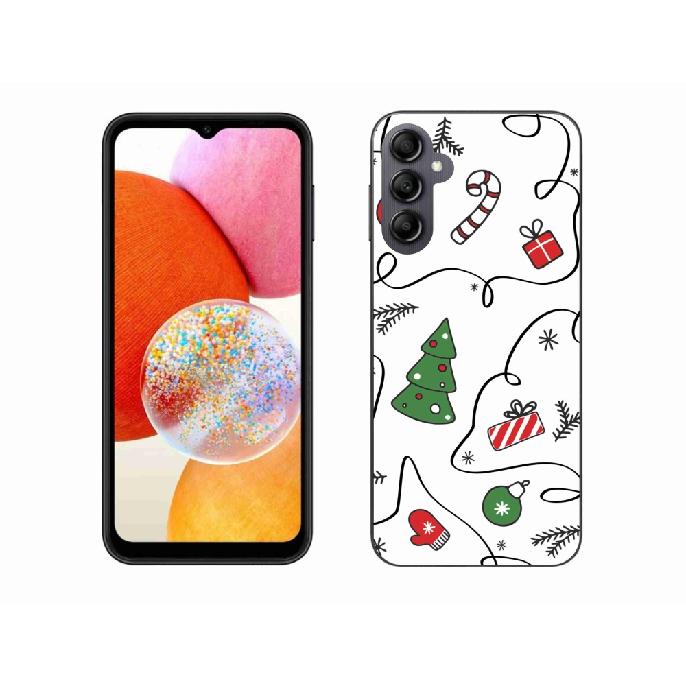 Gelový kryt mmCase na Samsung Galaxy A14 4G/5G - vánoční motivy