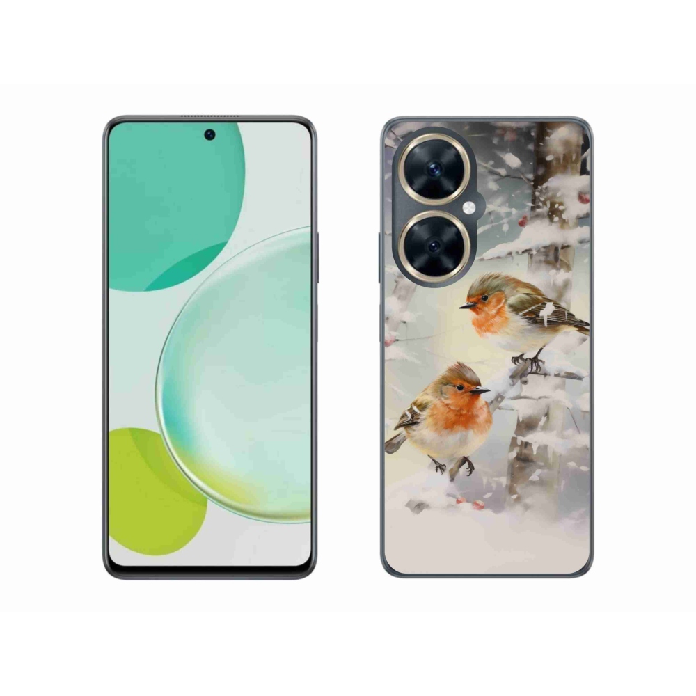 Gelový kryt mmCase na Huawei Nova 11i - ptáčci v zimě