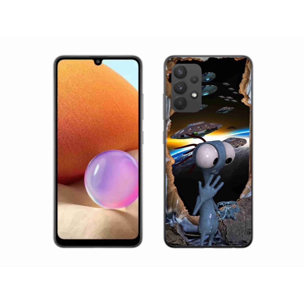 Gelový kryt mmCase na Samsung Galaxy A32 4G - mimozemšťan