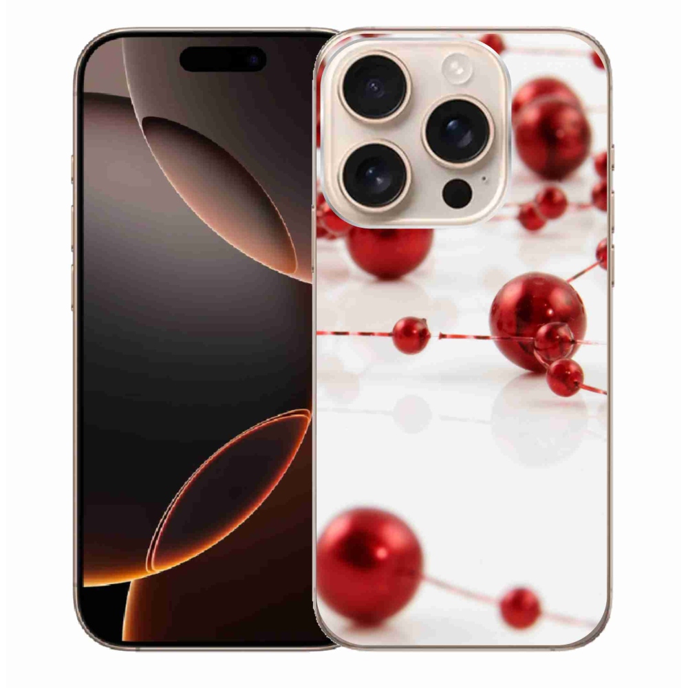 Gelový kryt mmCase na iPhone 16 Pro Max - vánoční řetěz