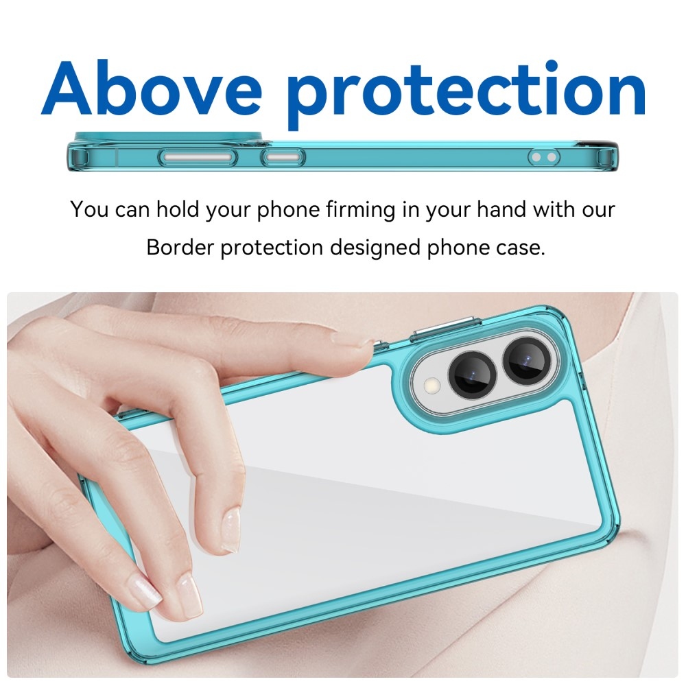 Gelový obal s pevnými zády na Samsung Galaxy S25 Edge - světlemodrý