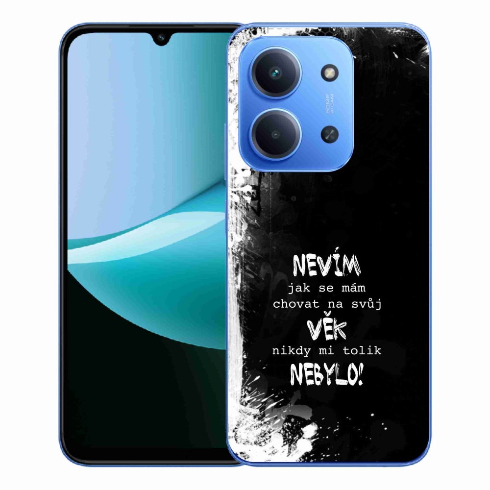 Gelový kryt mmCase na Xiaomi Redmi 15C 4G/5G (173mm) - vtipný text 14 černé pozadí