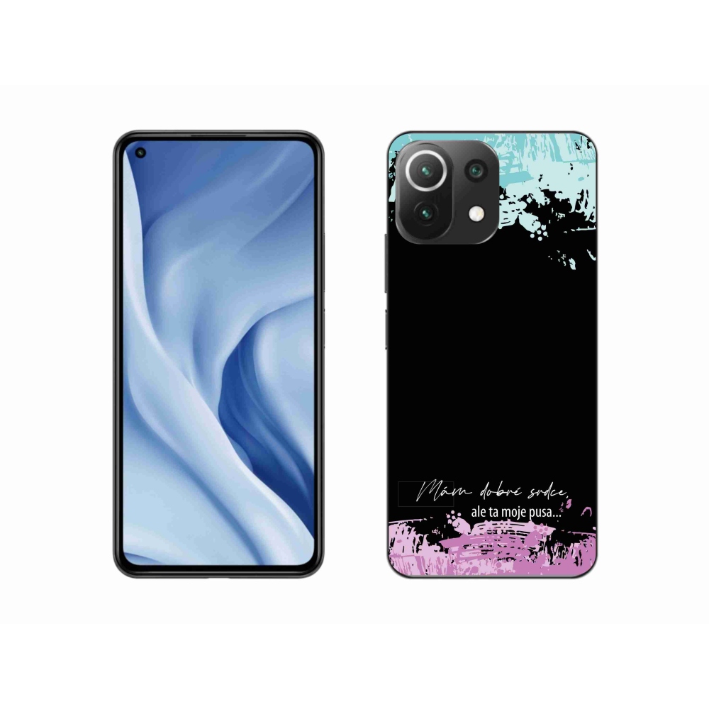 Gelový kryt mmCase na Xiaomi 11 Lite 5G NE - vtipný text 3 černé pozadí