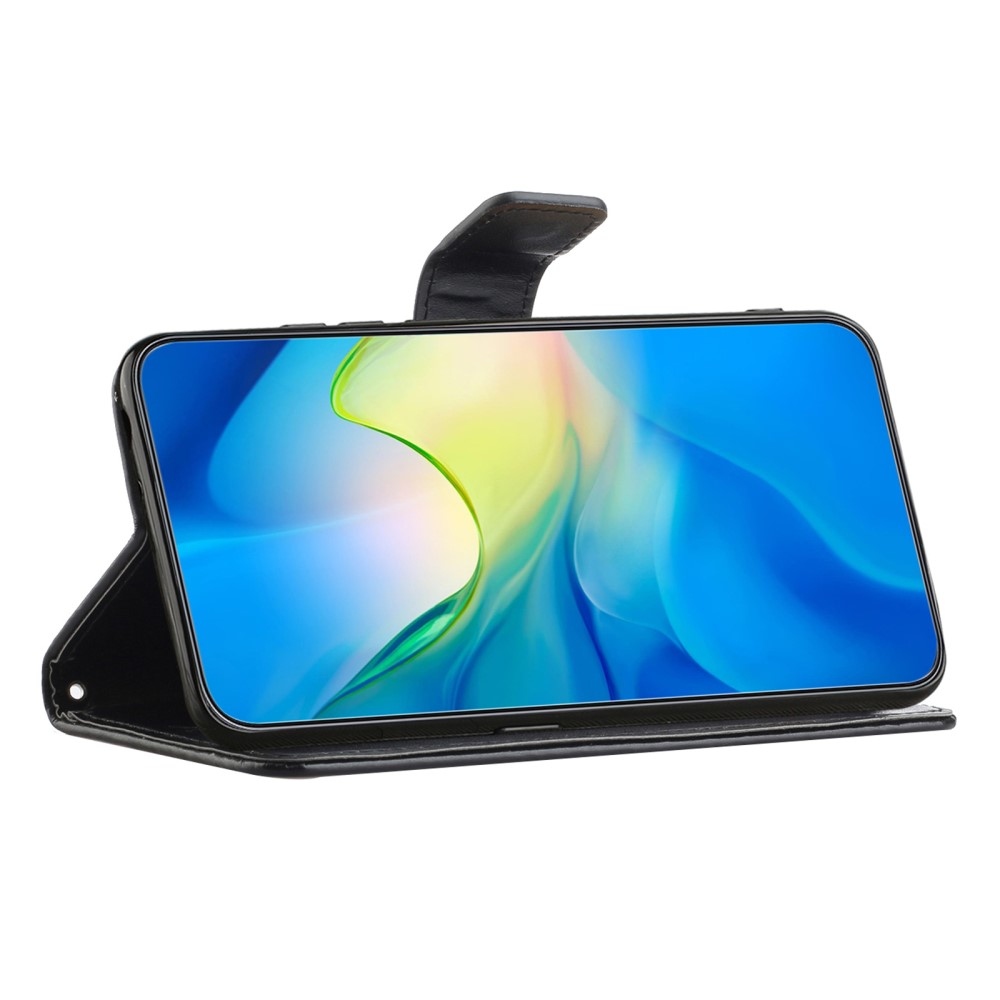 Flower knížkové pouzdro na Samsung Galaxy A36 5G - černé
