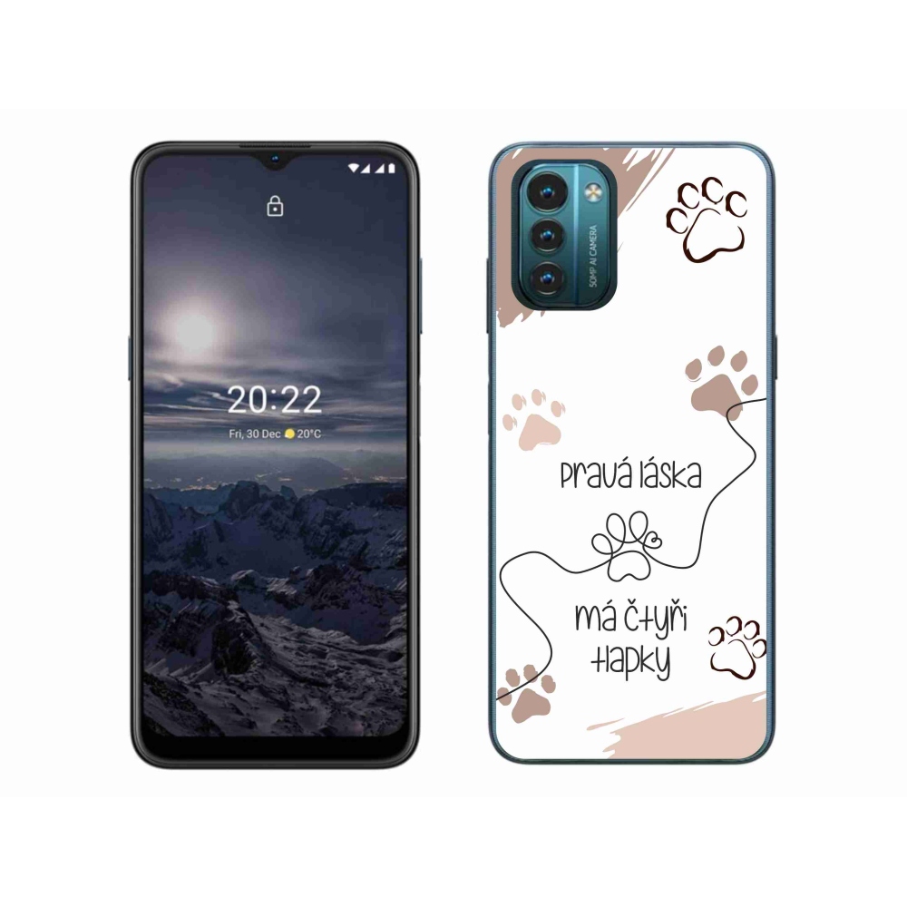 Gelový kryt mmCase na Nokia G11/G21 - psí motiv 1 bílé pozadí