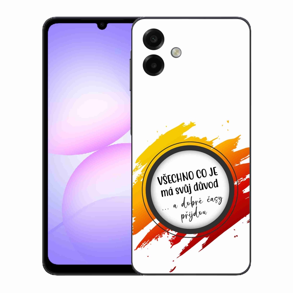 Gelový kryt mmCase na Samsung Galaxy A07 4G - citát 3 bílé pozadí