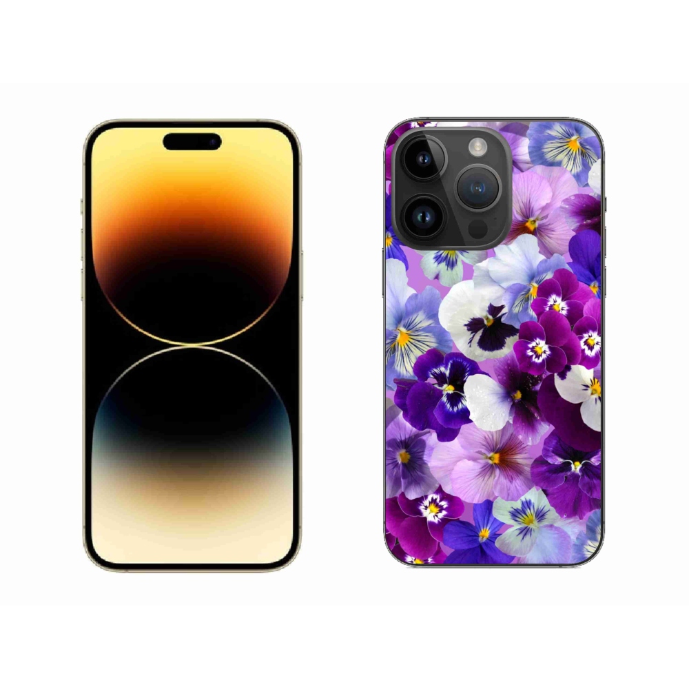 Gelový kryt mmCase na iPhone 14 Pro Max - květiny 9