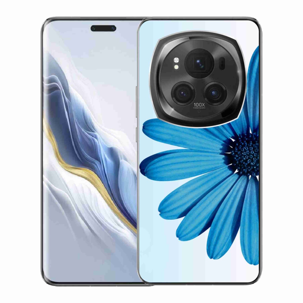Gelový obal mmCase na Honor Magic 6 Pro 5G - modrá kopretina