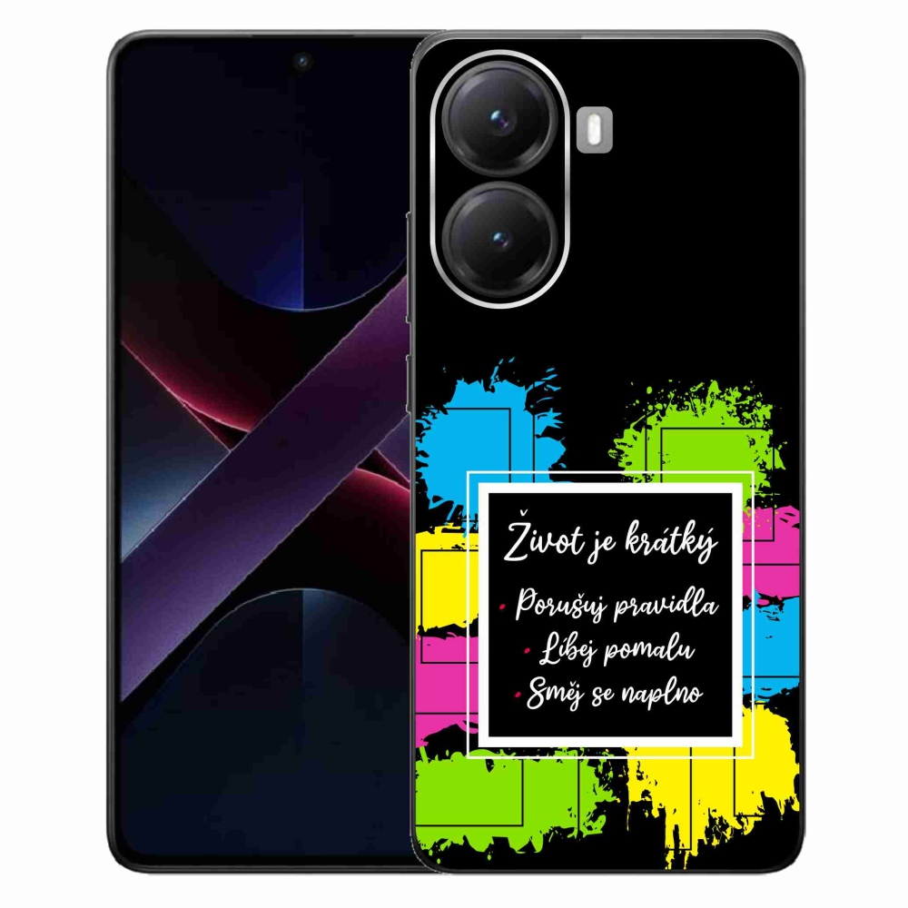 Gelový kryt mmCase na Xiaomi Poco X7 Pro 5G - citát 5 černé pozadí