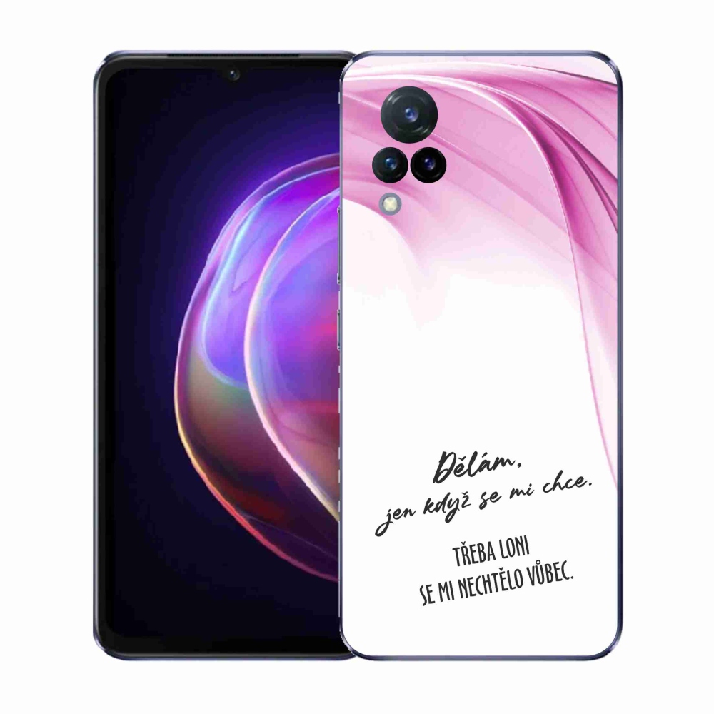 Gelový kryt mmCase na Vivo V21 4G/5G - vtipný text 12 bílé pozadí
