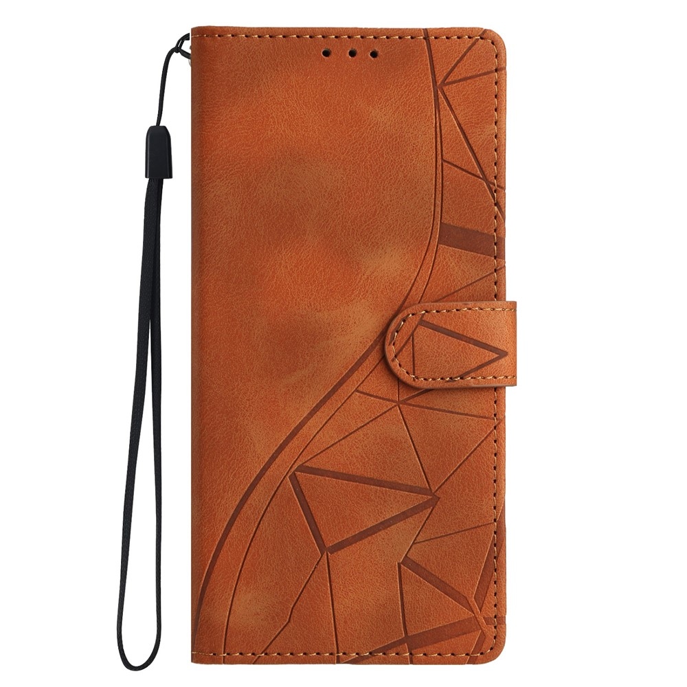 Triangles knížkové pouzdro na Xiaomi 15T - hnědé