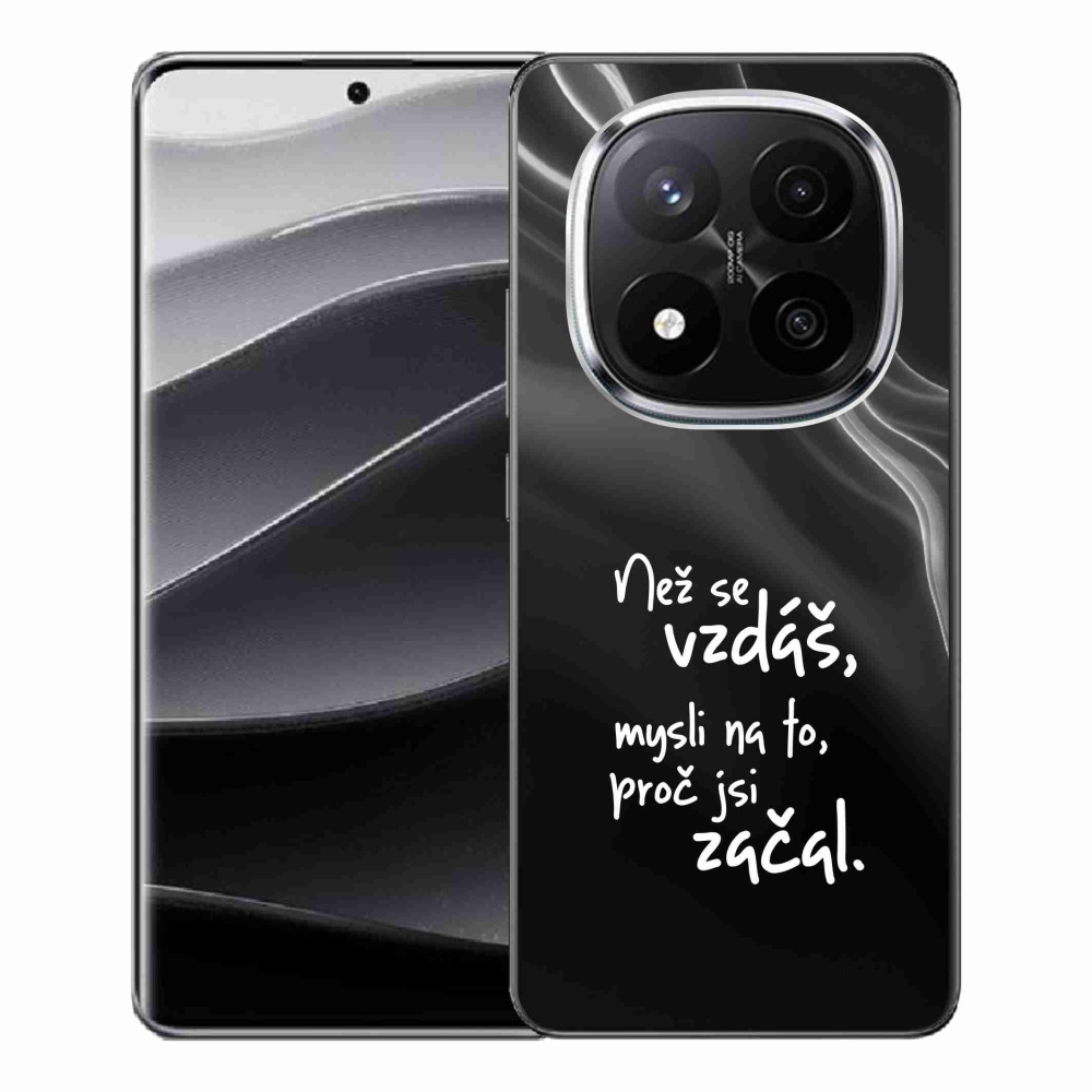 Gelový kryt mmCase na Xiaomi Redmi Note 14 Pro+ 5G - citát 2 černé pozadí