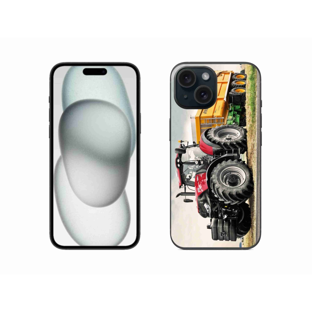 Gelový kryt mmCase na iPhone 15 - traktor 3