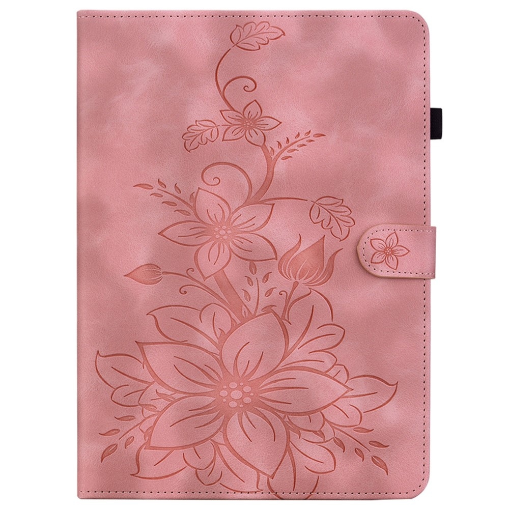 Flowers zavírací pouzdro na Lenovo Tab K11 Plus - růžové