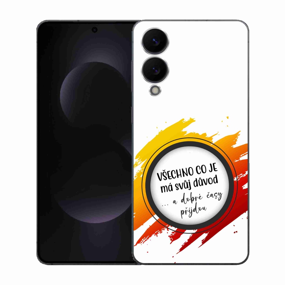 Gelový kryt mmCase na Samsung Galaxy S25 Edge - citát 3 bílé pozadí