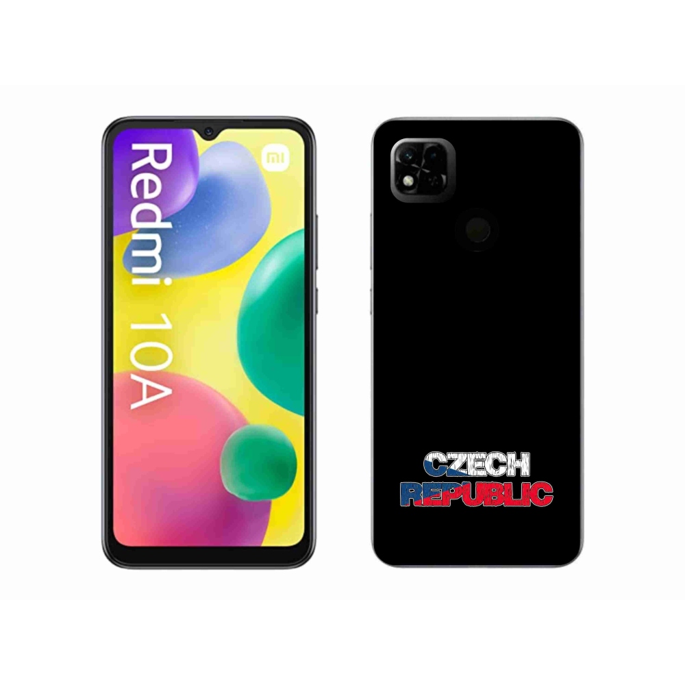 Gelový kryt mmCase na Xiaomi Redmi 10A - Czech Republic černé pozadí