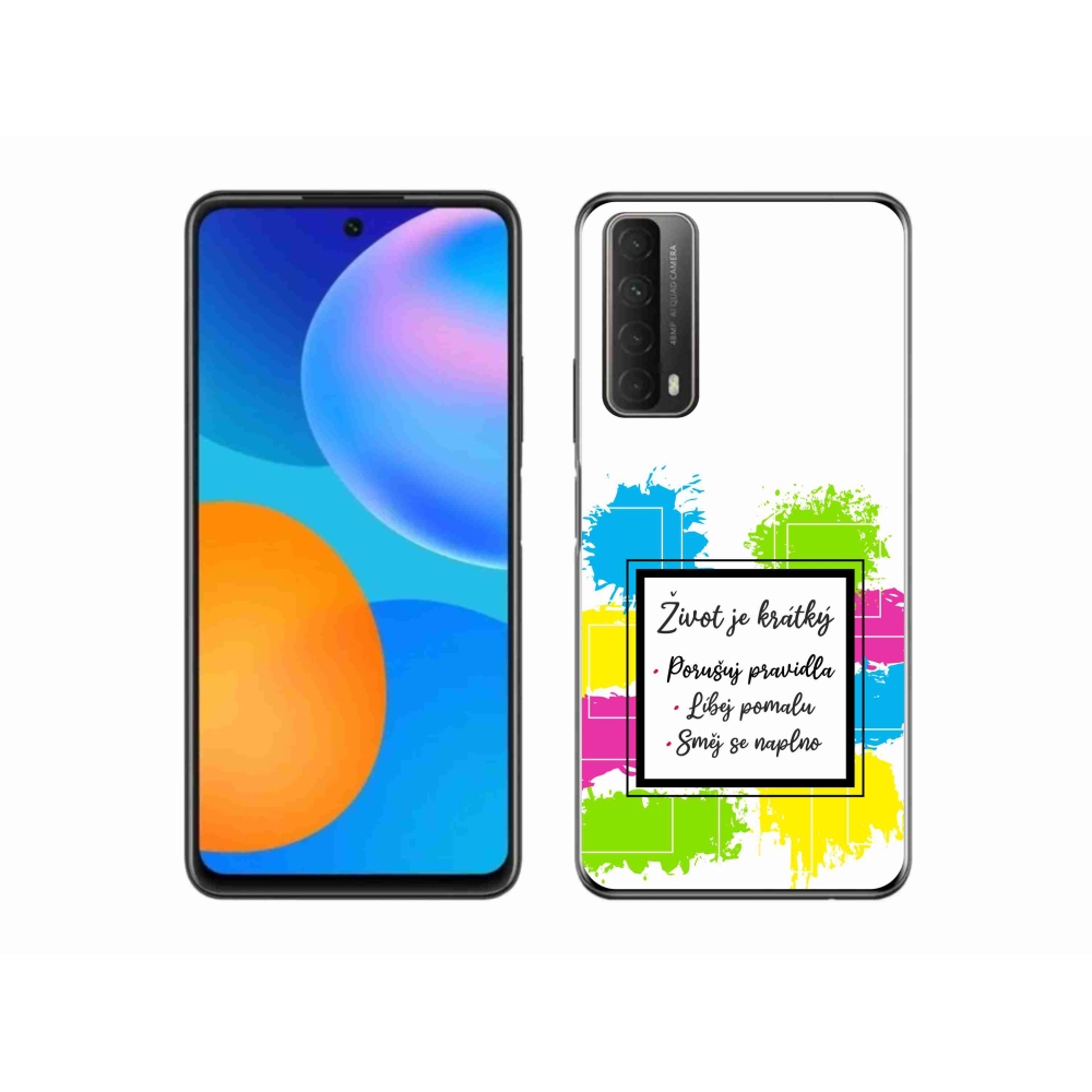 Gelový kryt mmCase na Huawei P Smart (2021) - citát 5 bílé pozadí