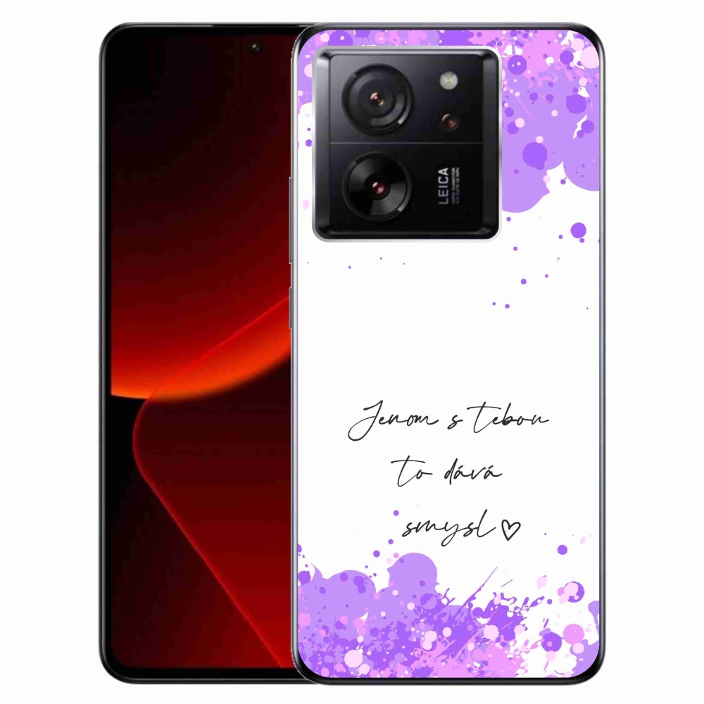 Gelový kryt mmCase na Xiaomi 13T/13T Pro - zamilovaný text bílé pozadí