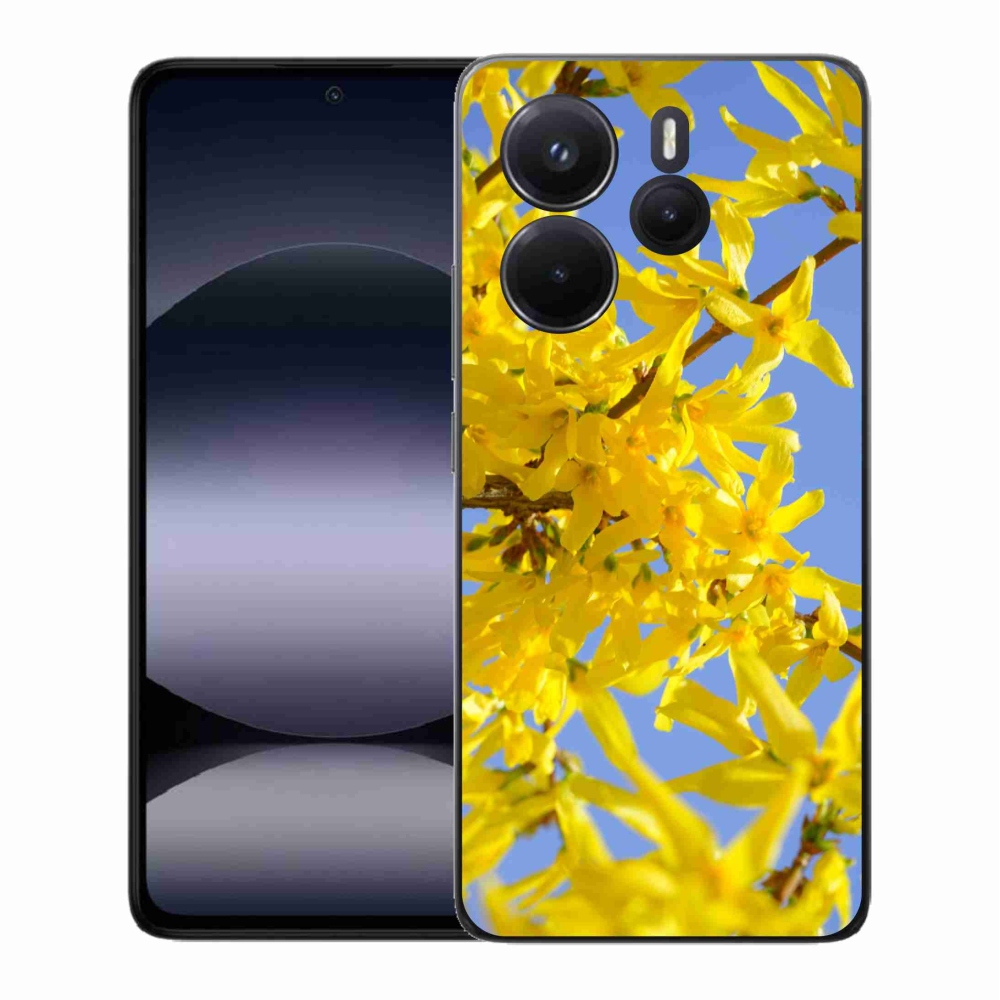 Gelový kryt mmCase na Xiaomi Redmi Note 14 - žluté květy