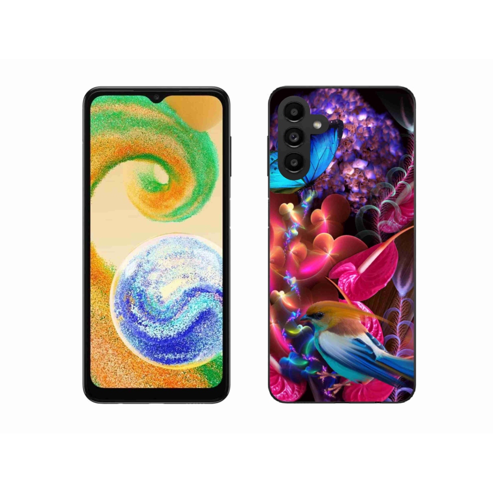 Gelový kryt mmCase na Samsung Galaxy A04s (164.7x76.7x9.1mm) - barevné květiny